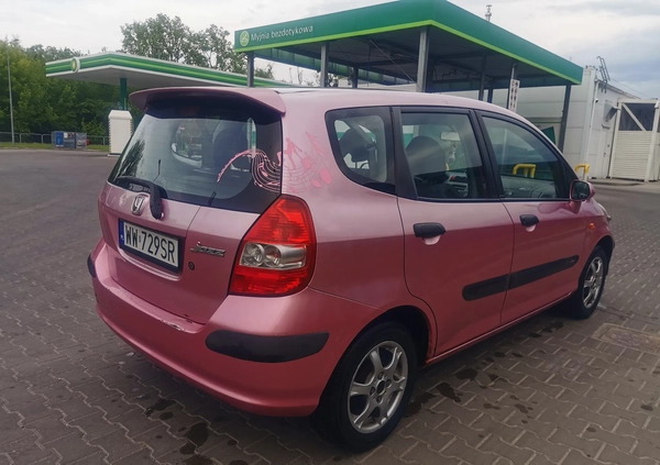 Honda Jazz cena 4999 przebieg: 178991, rok produkcji 2003 z Warszawa małe 191